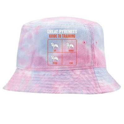 Great Pyrenees Guide To Training Funny Dog Pet Lover Tie-Dyed Bucket Hat