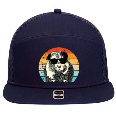 Guinea Pig Guinea Pig Lover Retro Guinea Pig 7 Panel Mesh Trucker Snapback Hat