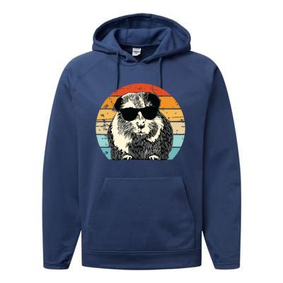 Guinea Pig Guinea Pig Lover Retro Guinea Pig Performance Fleece Hoodie