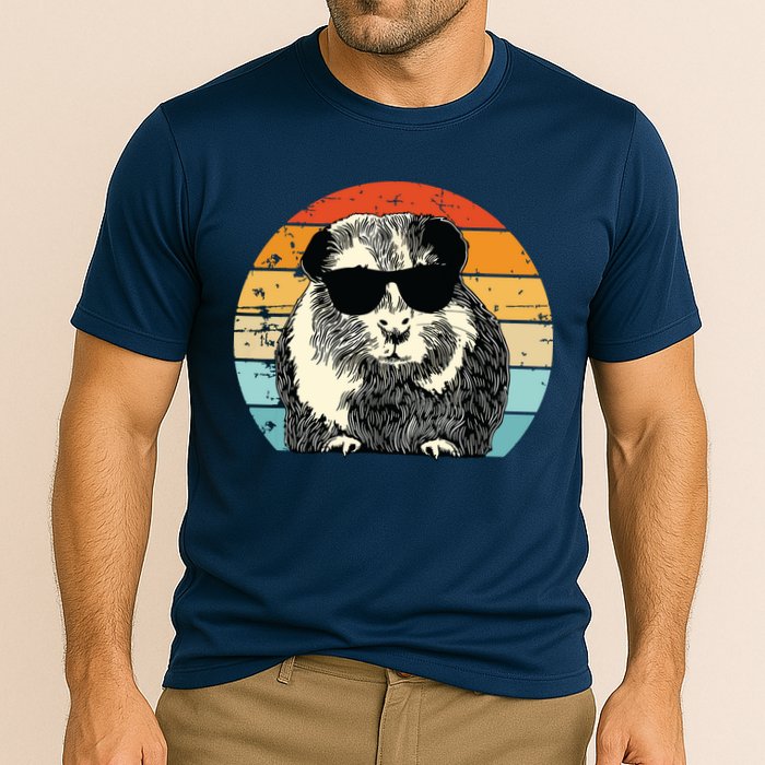 Guinea Pig Guinea Pig Lover Retro Guinea Pig Cooling Performance Crew T-Shirt