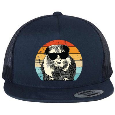 Guinea Pig Guinea Pig Lover Retro Guinea Pig Flat Bill Trucker Hat