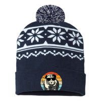 Guinea Pig Guinea Pig Lover Retro Guinea Pig USA-Made Snowflake Beanie