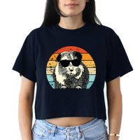 Guinea Pig Guinea Pig Lover Retro Guinea Pig Crop Top