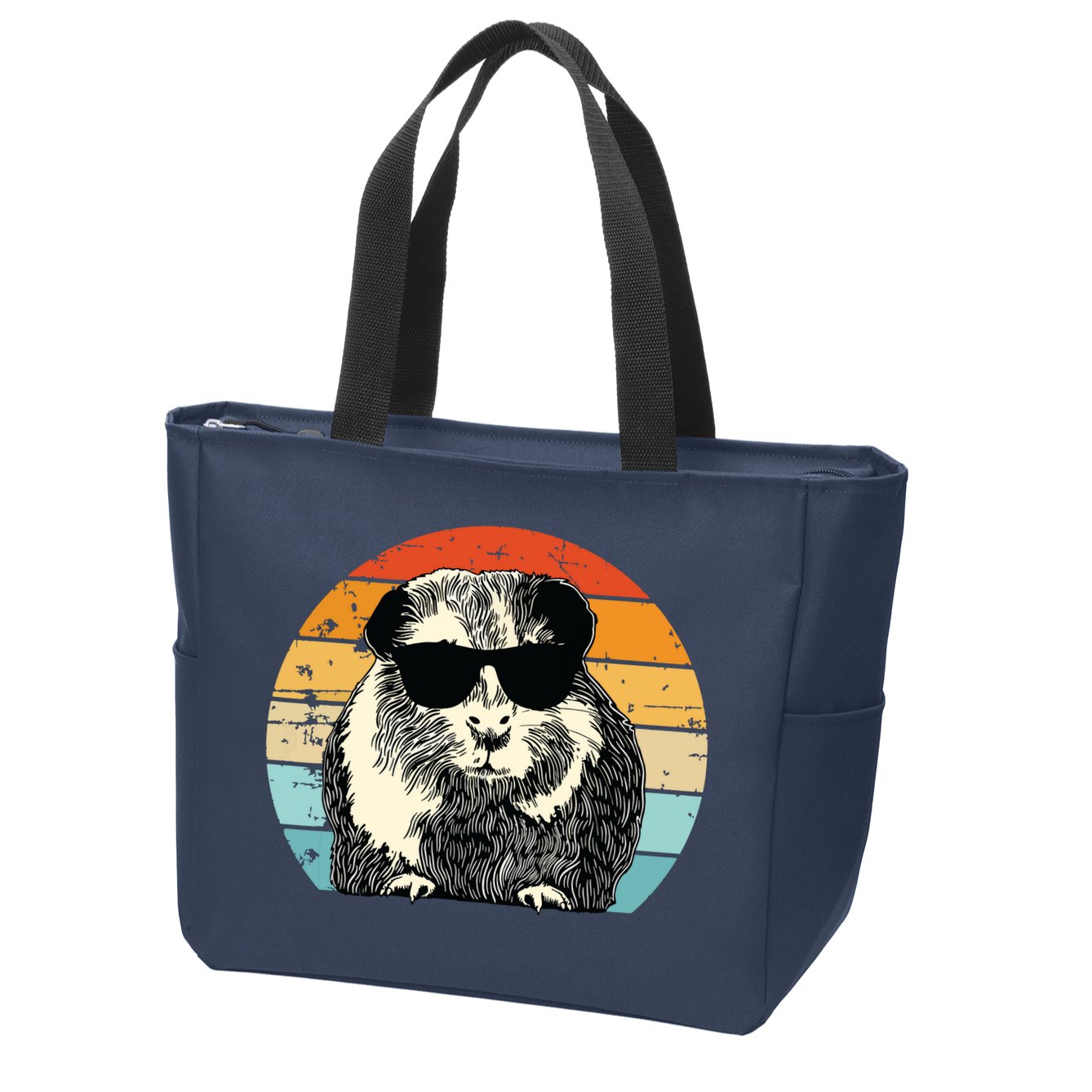 Guinea Pig Guinea Pig Lover Retro Guinea Pig Zip Tote Bag