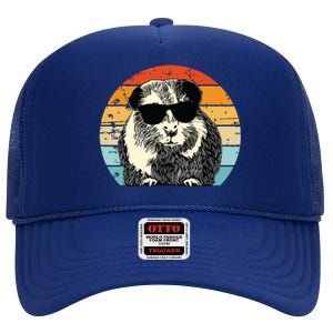 Guinea Pig Guinea Pig Lover Retro Guinea Pig High Crown Mesh Back Trucker Hat