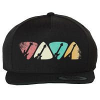 Guitar Pick Gift For Guitarist Retro Vintage Wool Snapback Cap