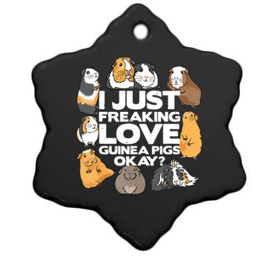 Guinea Pig Guinea Pig Lover Tee Funny Guinea Pig Ceramic Star Ornament