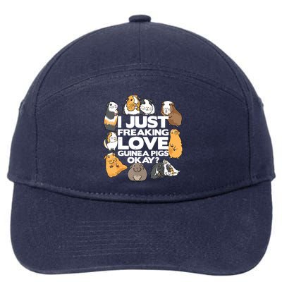 Guinea Pig Guinea Pig Lover Tee Funny Guinea Pig 7-Panel Snapback Hat