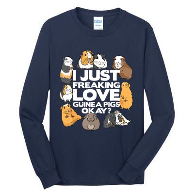 Guinea Pig Guinea Pig Lover Tee Funny Guinea Pig Tall Long Sleeve T-Shirt