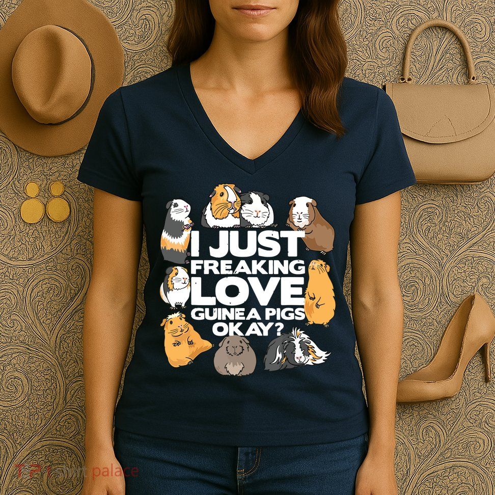 Guinea Pig Guinea Pig Lover Tee Funny Guinea Pig Women's V-Neck T-Shirt