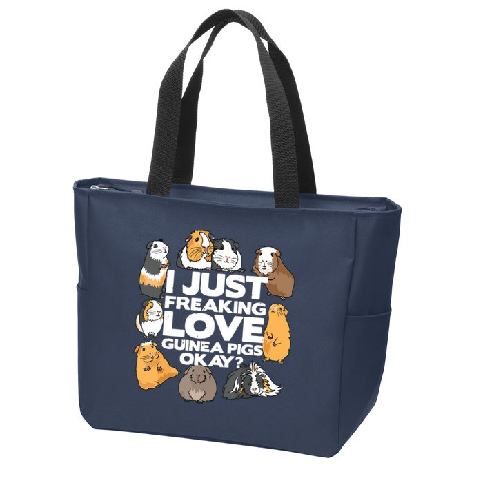 Guinea Pig Guinea Pig Lover Tee Funny Guinea Pig Zip Tote Bag