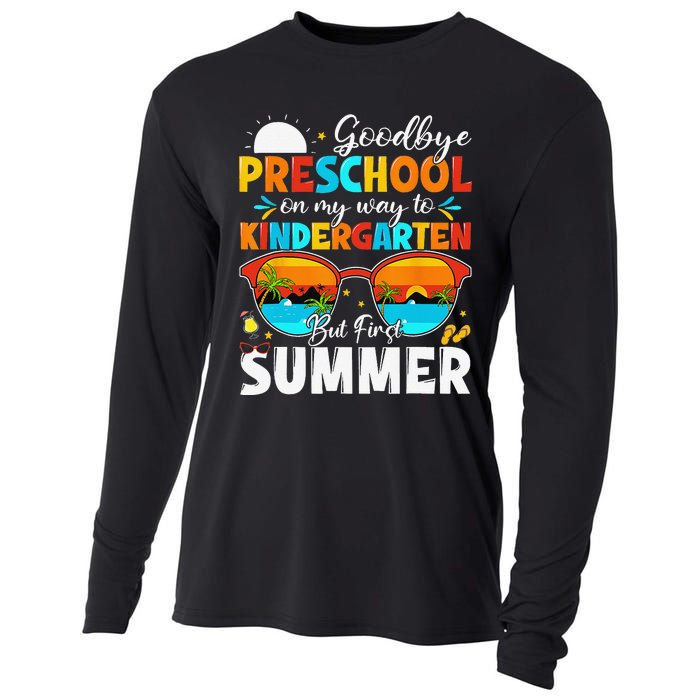 Goodbye Preschool Graduation To Kindergarten Hello Summer Cooling Performance Long Sleeve Crew