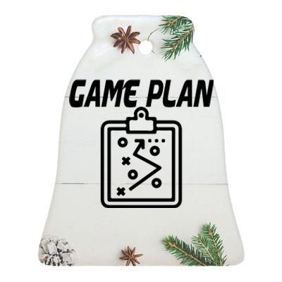 Game Plan Ceramic Bell Ornament