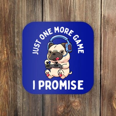 Gaming Pug Gamer Dog Lover Video Game Gift Coaster