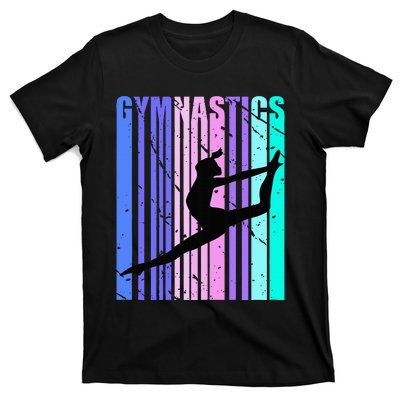 Gymnastics Purple Green Woman Women Gymnast T-Shirt