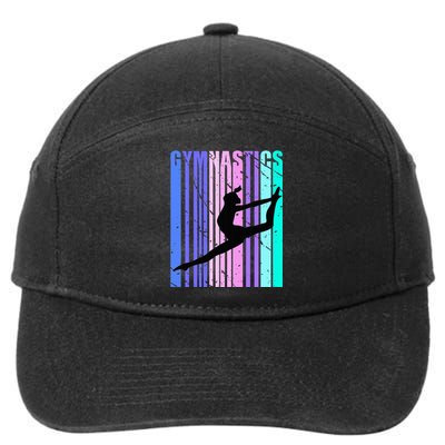 Gymnastics Purple Green Woman Women Gymnast 7-Panel Snapback Hat