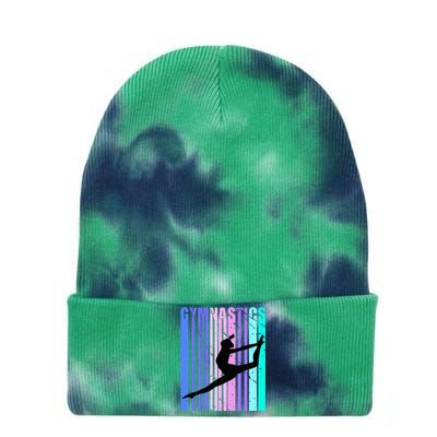 Gymnastics Purple Green Woman Women Gymnast Tie Dye 12in Knit Beanie