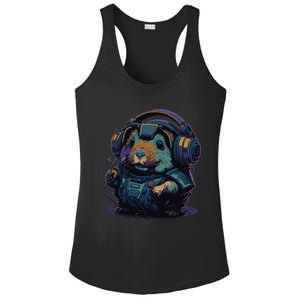 Guinea Pig Gamer S Techno Piggy Gamer Gift Ladies PosiCharge Competitor Racerback Tank