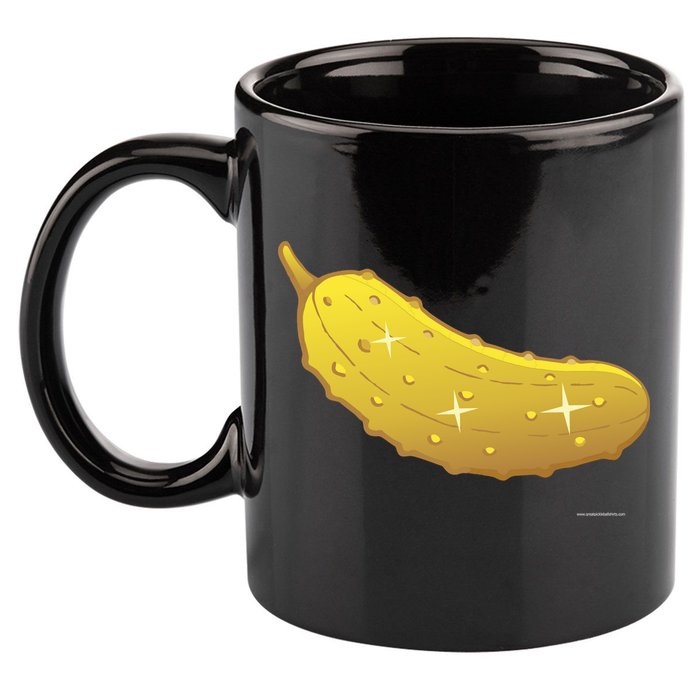 Golden Pickle 11oz C Handle Ceramic Mug
