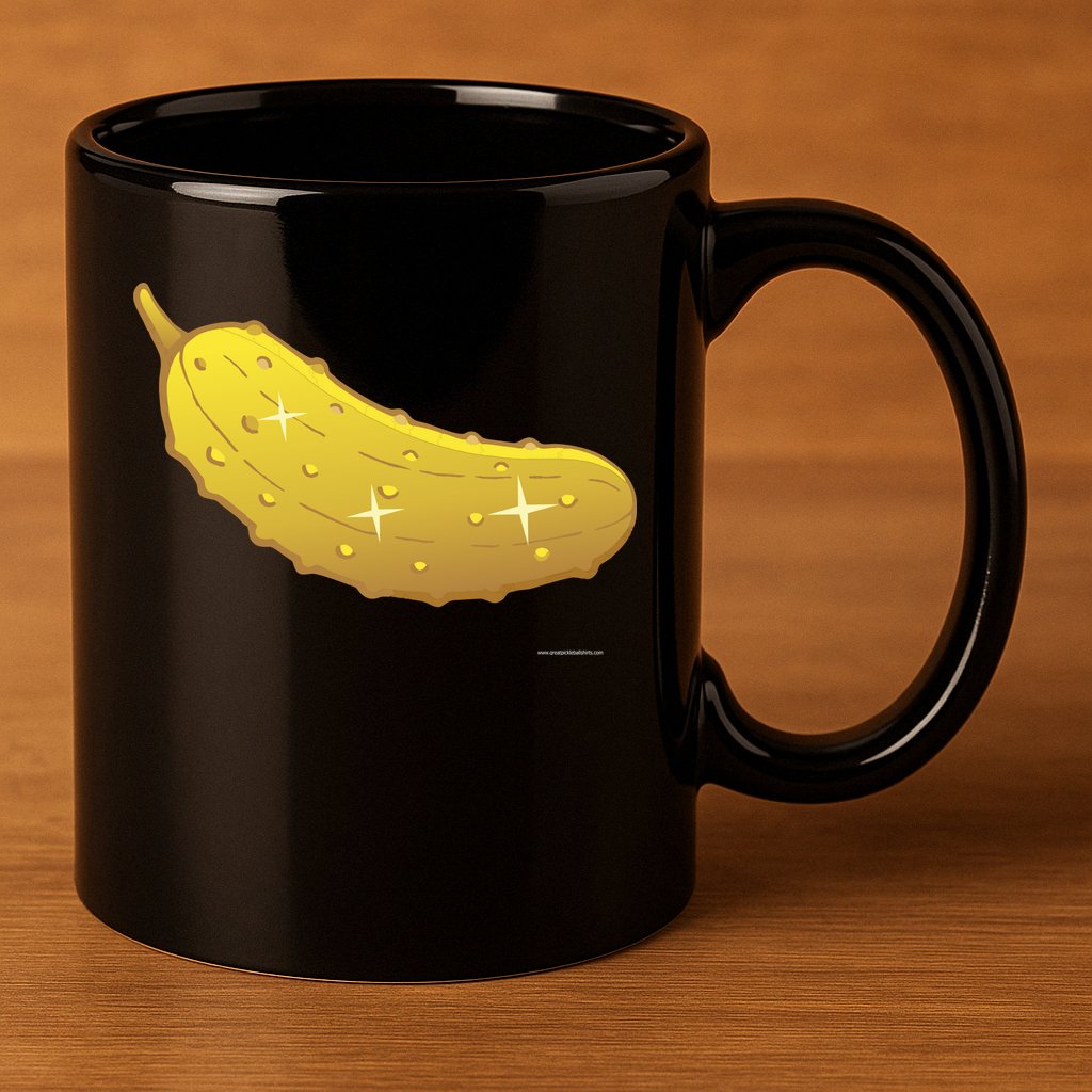 Golden Pickle 11oz C Handle Ceramic Mug