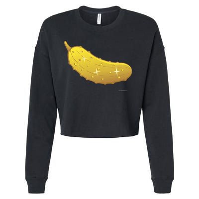 Golden Pickle Cropped Pullover Crew