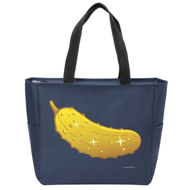 Golden Pickle Zip Tote Bag