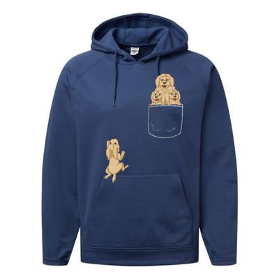 Goldendoodle Pocket Performance Fleece Hoodie