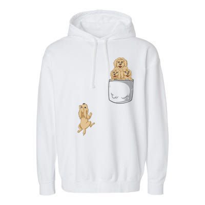 Goldendoodle Pocket Garment-Dyed Fleece Hoodie