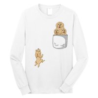 Goldendoodle Pocket Long Sleeve Shirt