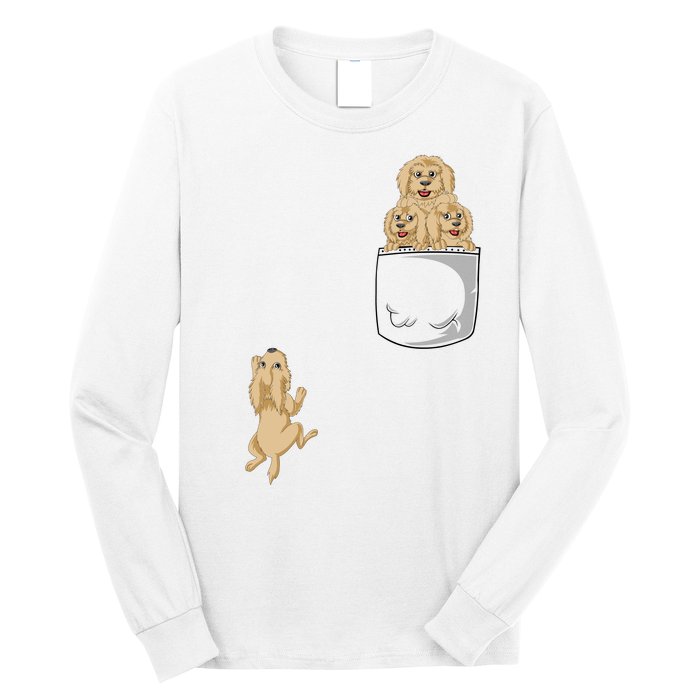 Goldendoodle Pocket Long Sleeve Shirt