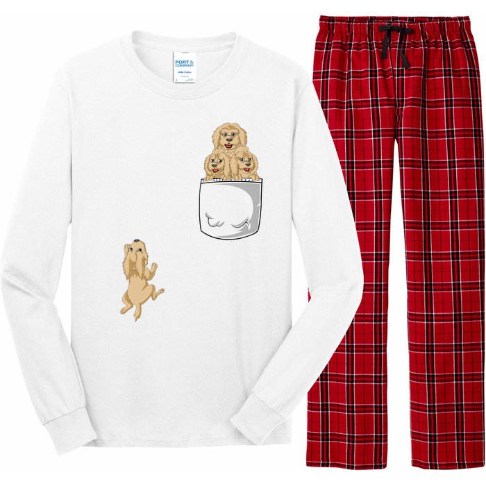 Goldendoodle Pocket Long Sleeve Pajama Set