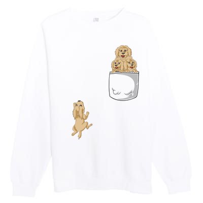 Goldendoodle Pocket Premium Crewneck Sweatshirt