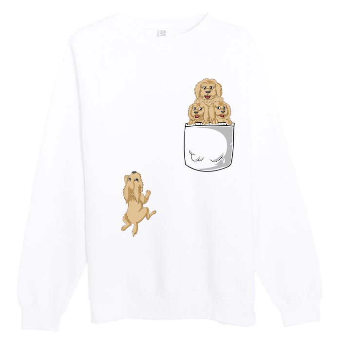 Goldendoodle Pocket Premium Crewneck Sweatshirt