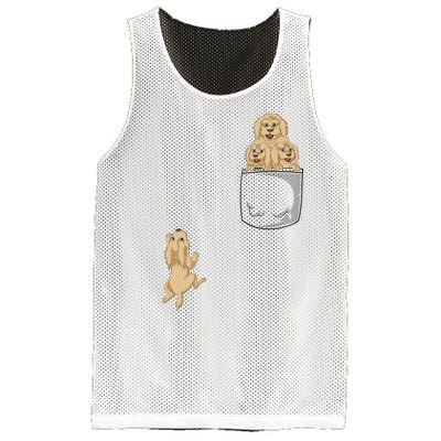 Goldendoodle Pocket Mesh Reversible Basketball Jersey Tank