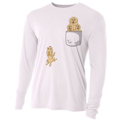 Goldendoodle Pocket Cooling Performance Long Sleeve Crew