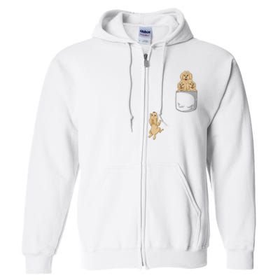 Goldendoodle Pocket Full Zip Hoodie