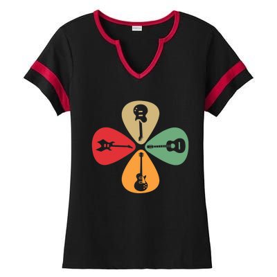 Guitar Player Guitarist Gift Guitar Lovers Women Ladies Halftime Notch Neck Tee