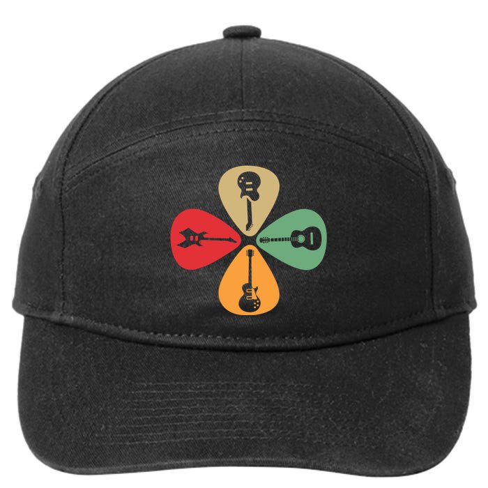 Guitar Player Guitarist Gift Guitar Lovers Women 7-Panel Snapback Hat