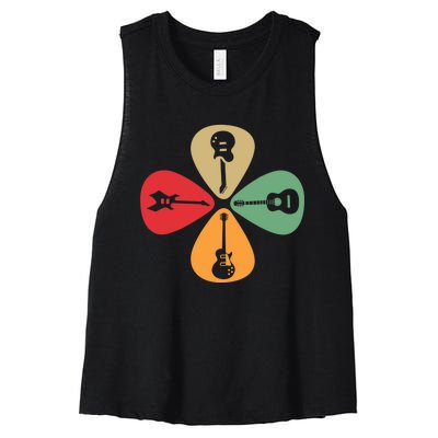 Guitar Player Guitarist Gift Guitar Lovers Women Women's Racerback Cropped Tank