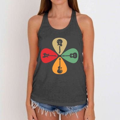 Guitar Player Guitarist Gift Guitar Lovers Women Women's Knotted Racerback Tank