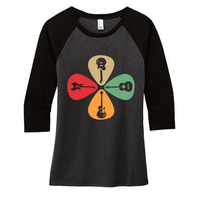 Guitar Player Guitarist Gift Guitar Lovers Women Women's Tri-Blend 3/4-Sleeve Raglan Shirt