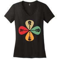 Guitar Player Guitarist Gift Guitar Lovers Women Women's V-Neck T-Shirt