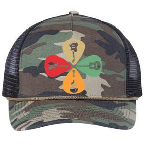 Guitar Player Guitarist Gift Guitar Lovers Women Retro Rope Trucker Hat Cap