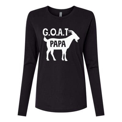 G.O.A.T. PAPA Greatest ShortSleeve Unisex Womens Cotton Relaxed Long Sleeve T-Shirt