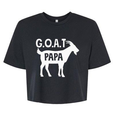 G.O.A.T. PAPA Greatest ShortSleeve Unisex Bella+Canvas Jersey Crop Tee