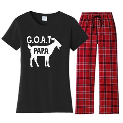 G.O.A.T. PAPA Greatest ShortSleeve Unisex Women's Flannel Pajama Set