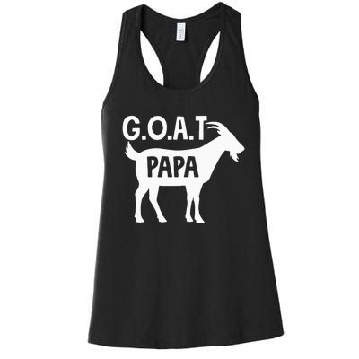 G.O.A.T. PAPA Greatest ShortSleeve Unisex Women's Racerback Tank