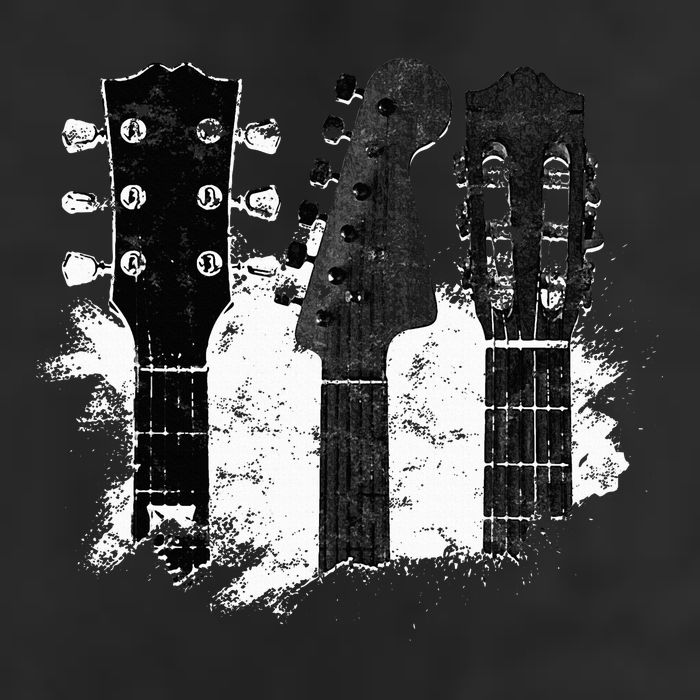 Guitar Player Gifts Rock N Roll Musician Festival Music 7 Panel Mesh Trucker Snapback Hat