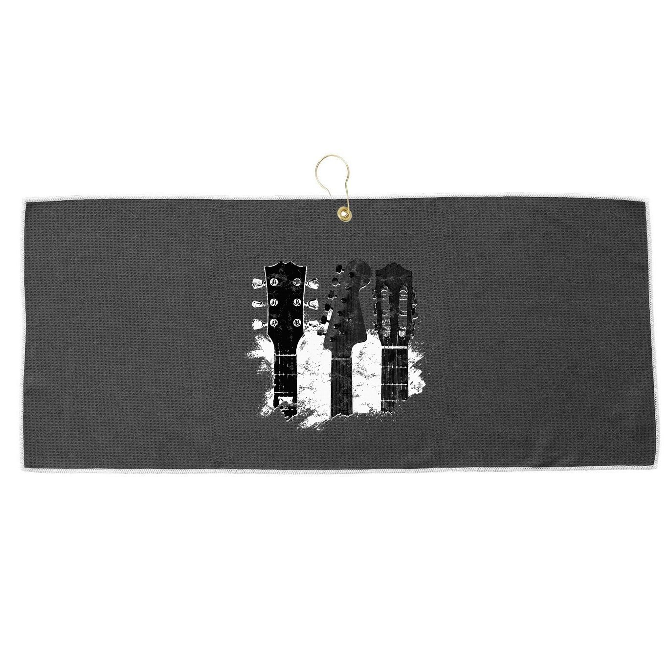 Guitar Player Gifts Rock N Roll Musician Festival Music Large Microfiber Waffle Golf Towel