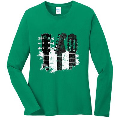 Guitar Player Gifts Rock N Roll Musician Festival Music Ladies Long Sleeve Shirt